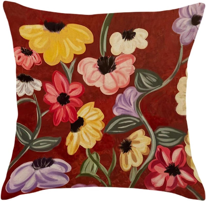 Bzelkry Flower Pillow Cover, Surprise Song Piano Floral Inspired Throw Pillow Covers, Fans Merch Birthday Gifts 18x18 Inches - Image 1